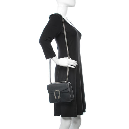 Gucci Calfskin Mini Dionysus Shoulder Bag Black 2 of 14