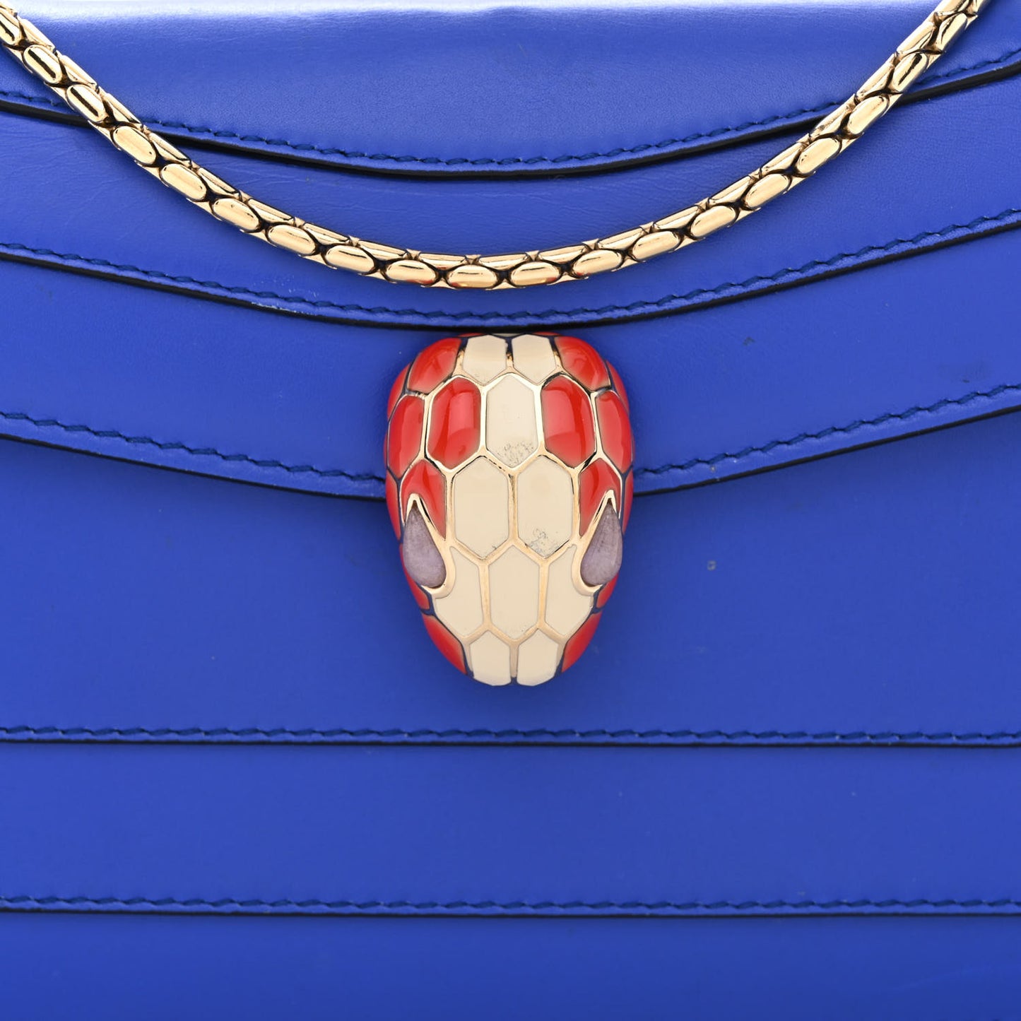 Calfskin Serpenti Forever Crossbody Bag Blue