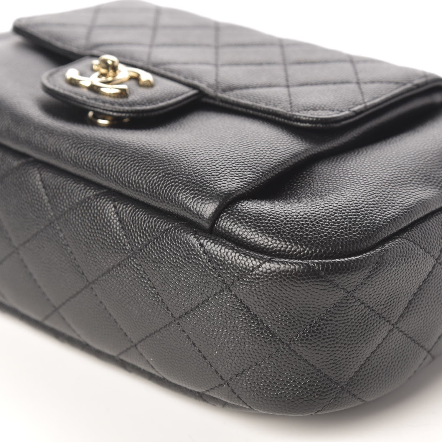 Chanel Caviar Quilted CC Day Camera Case Black 5 of 9