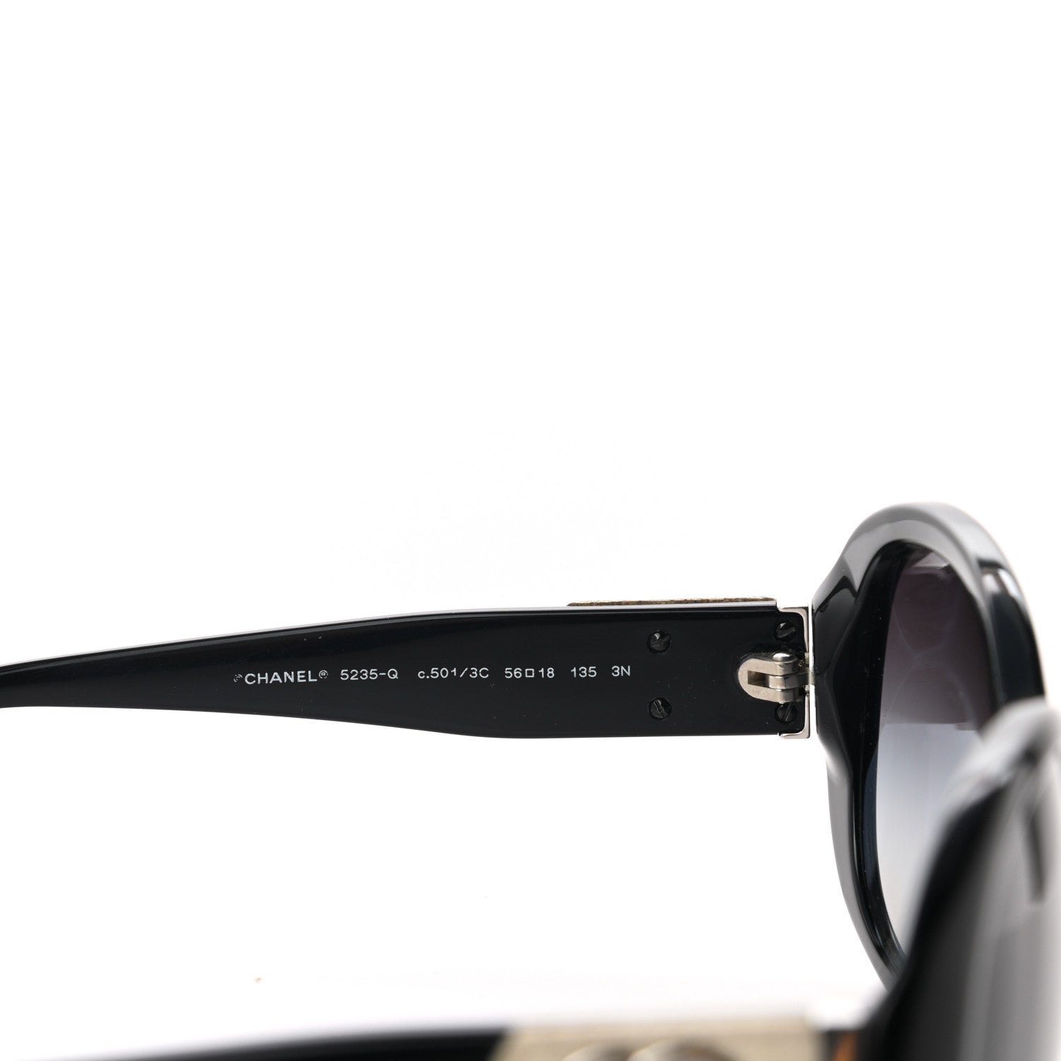 Chanel Acetate CC Turnlock Sunglasses 5235-Q Black Beige 5 of 7