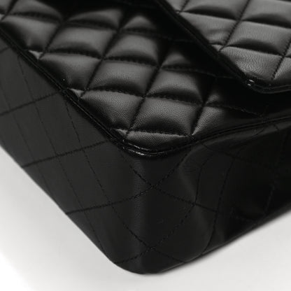 Chanel Lambskin Quilted Medium Double Flap Black 10 of 16