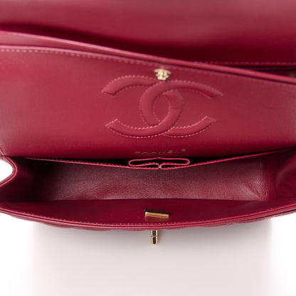 Chanel Lambskin Quilted Medium Double Flap Burgundy 5 of 11