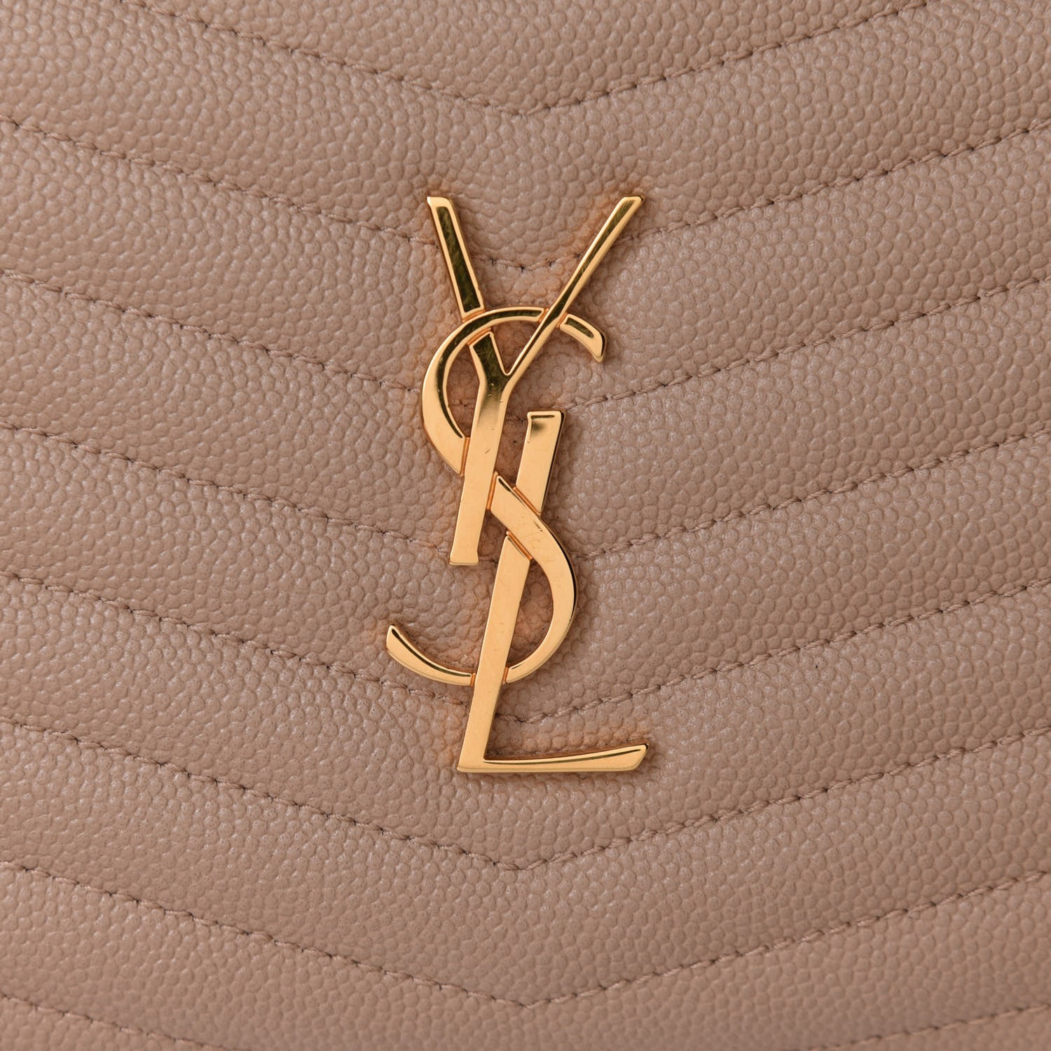 Saint Laurent Grain De Poudre Matelasse Monogram Mini Lou Camera Bag Dark Beige 7 of 9