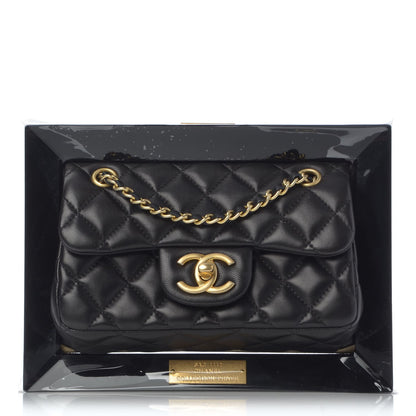 Chanel Plexiglass Lambskin Framed Flap Bag Clutch Black 1 of 11