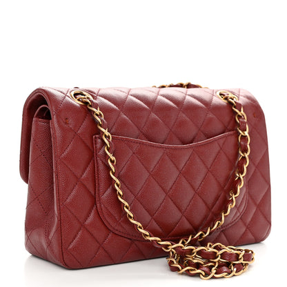 Chanel Iridescent Caviar Quilted Small Double Flap Red 3 of 10