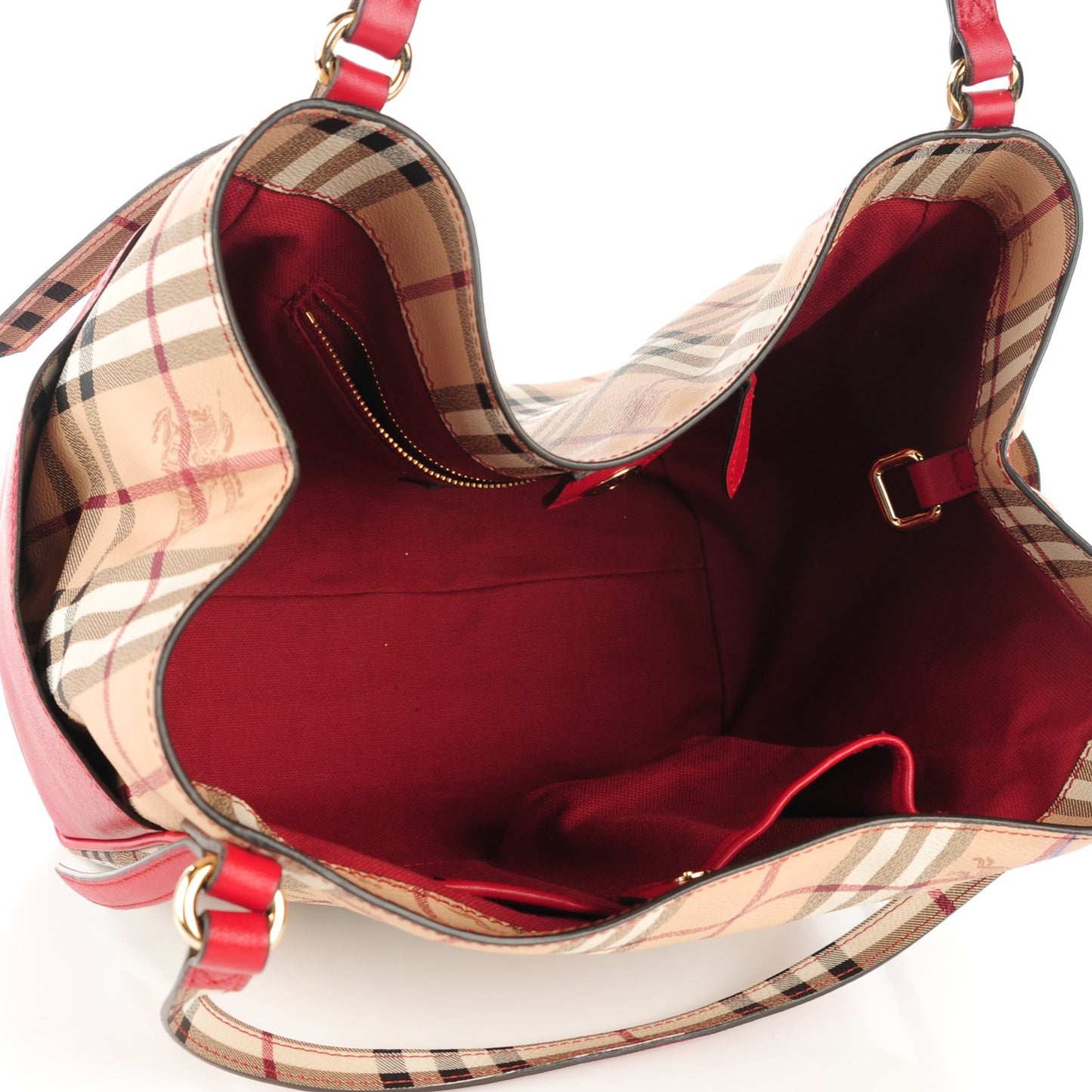 Haymarket Check Small Canterbury Tote Military Red