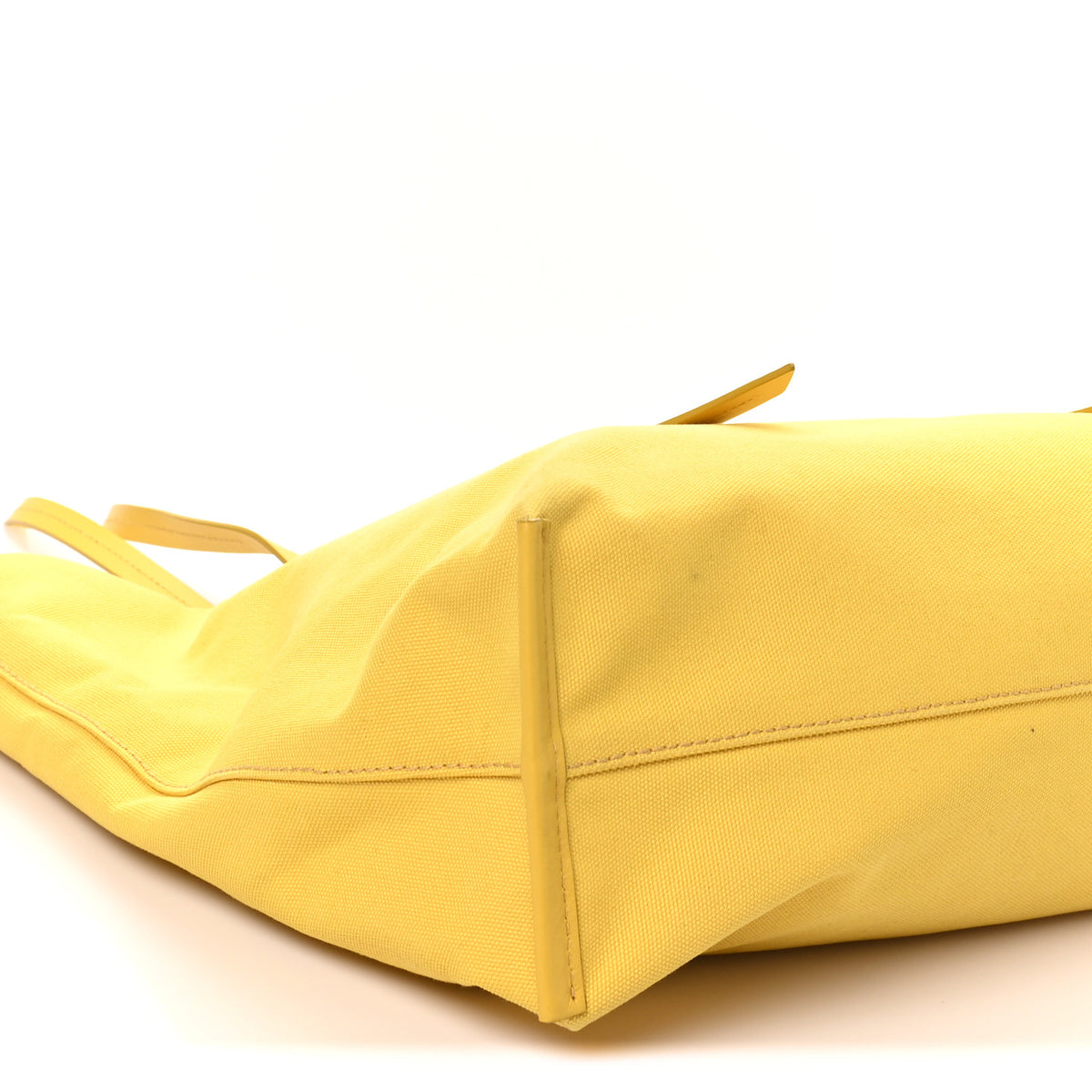 Miu Miu Canvas Calfskin Shopping Tote Yellow 7 of 8