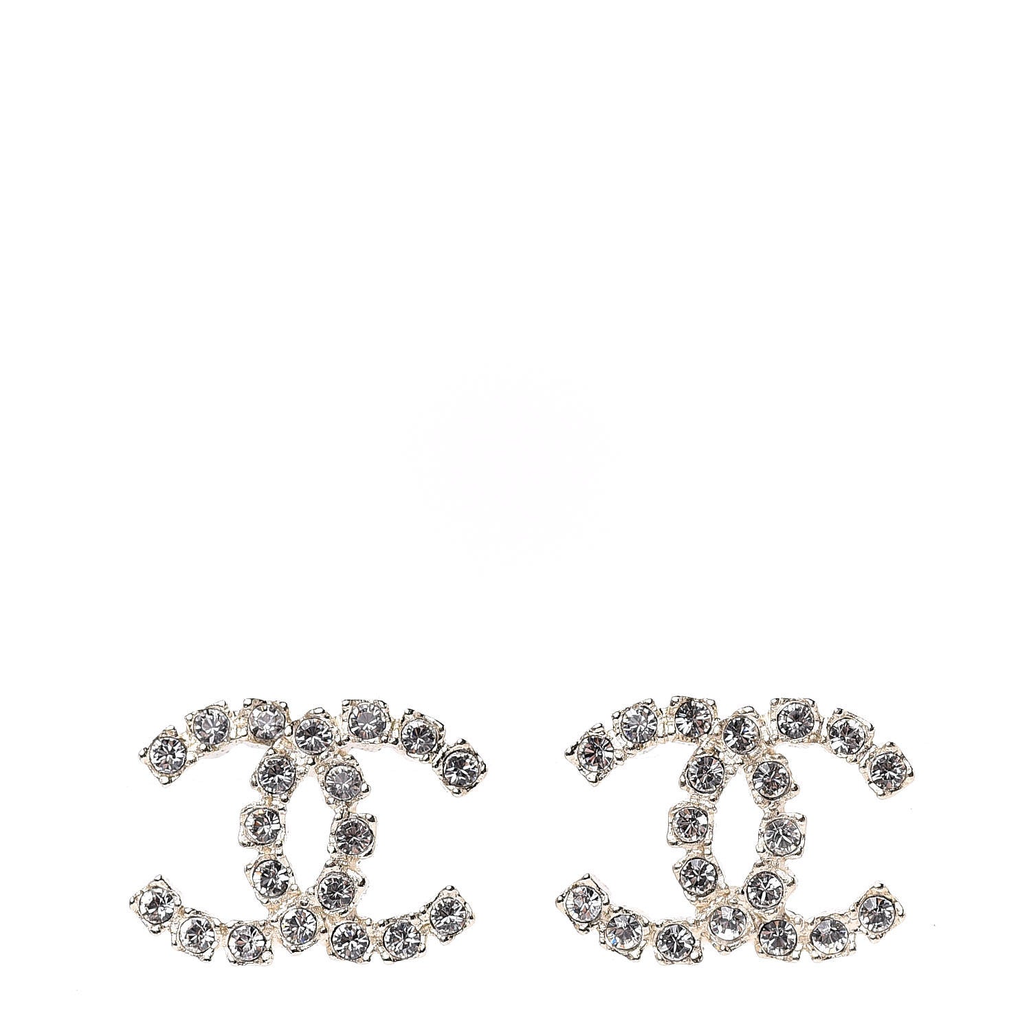 Chanel Crystal CC Earrings Gold 1 of 5