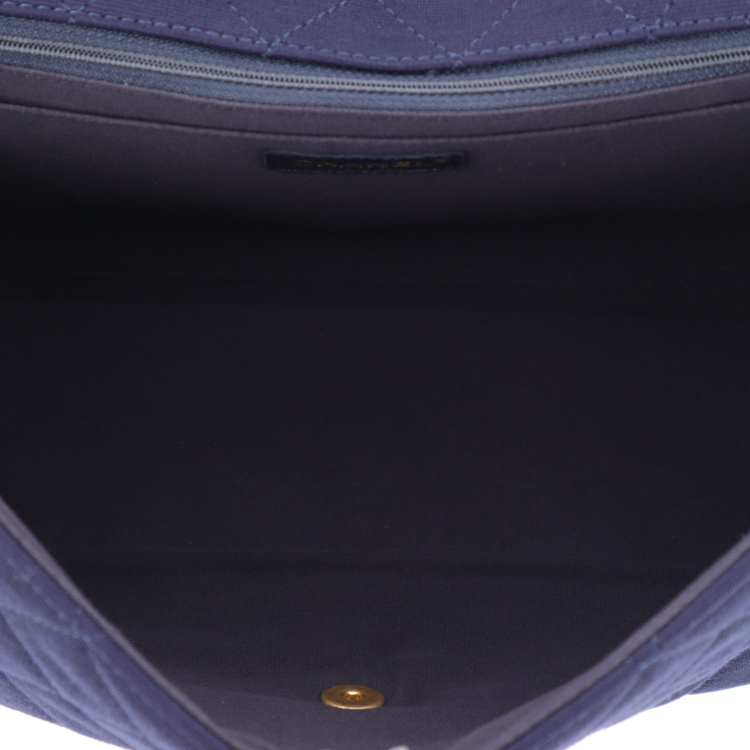 Chanel Jersey Quilted XL Jumbo Flap Navy 5 of 11