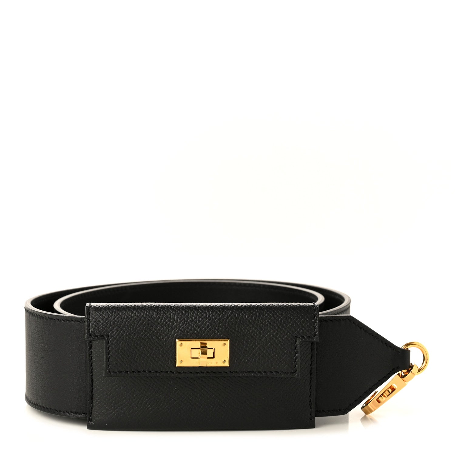 Hermes Swift Epsom Pocket Kelly Shoulder Strap Black 1 of 6