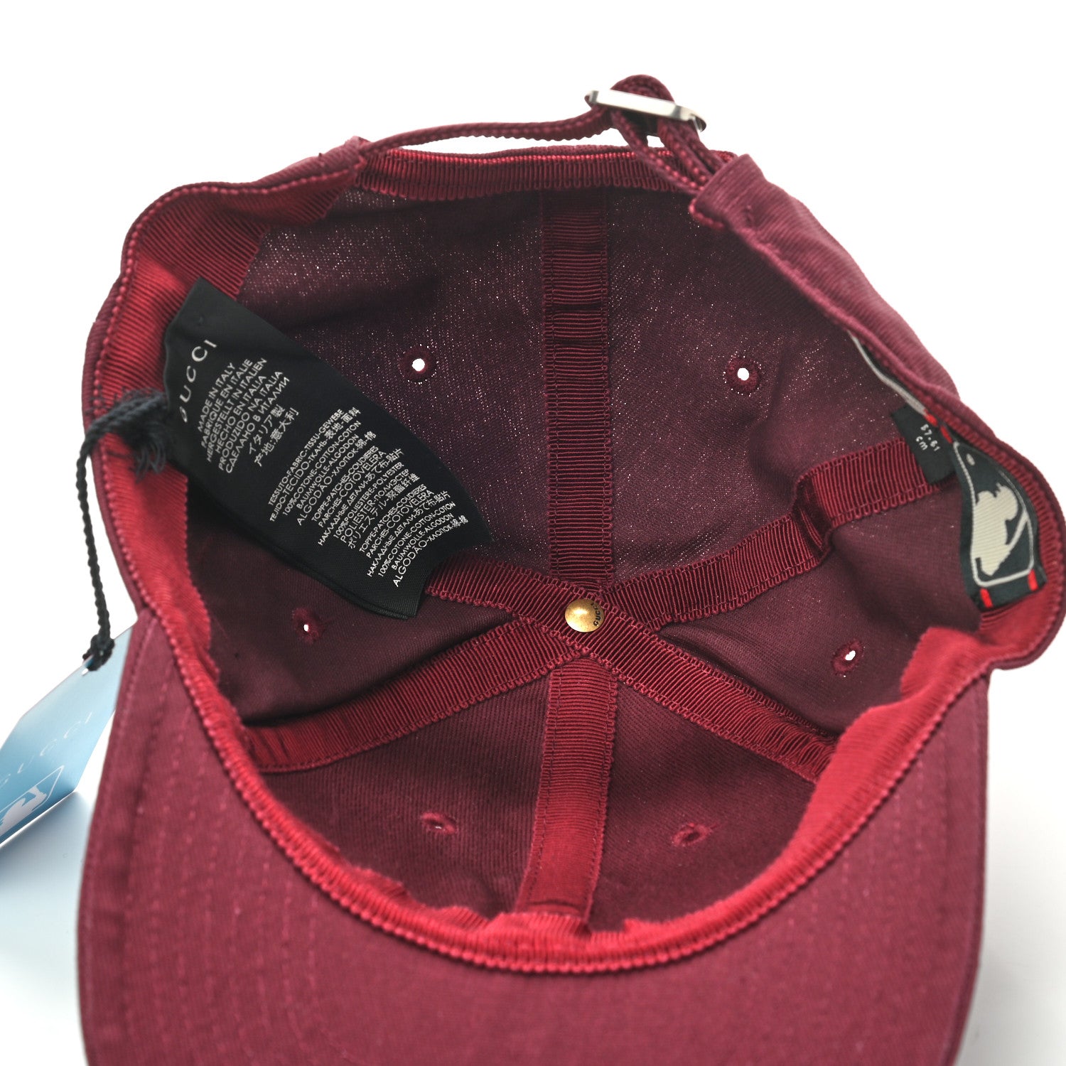 Gucci X MLB Cotton NY Yankees Baseball Hat 57-61 Lacquer 7 of 9