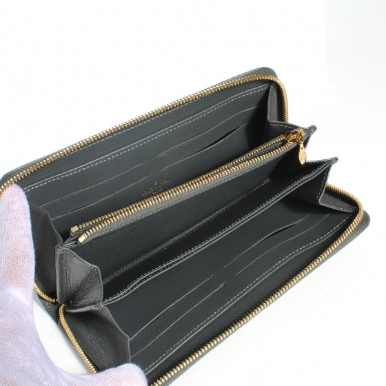 Louis Vuitton Ostrich Zippy Wallet Gris Special Order 4 of 6