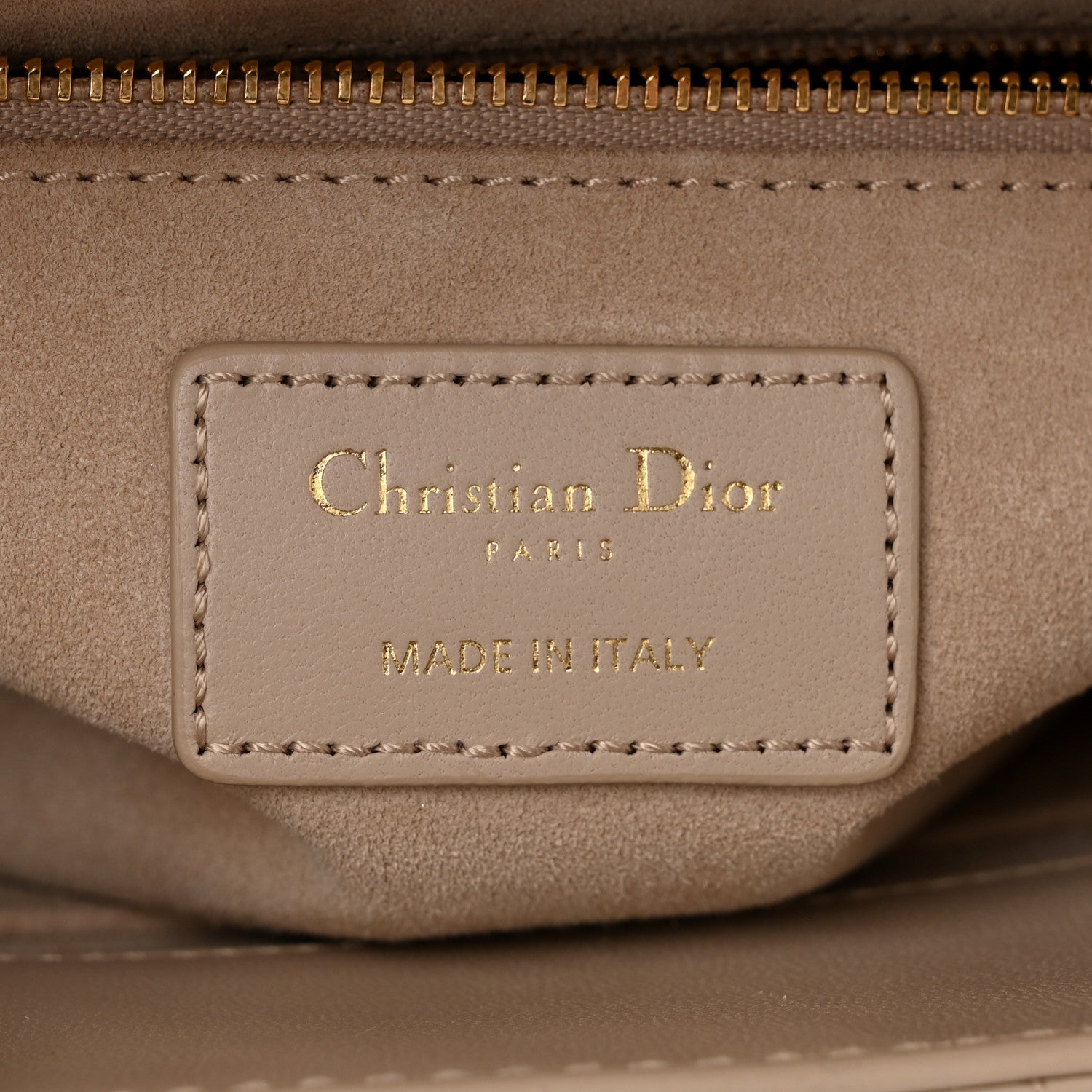 Christian Dior Lambskin Cannage Medium Lady Dior Beige 6 of 10