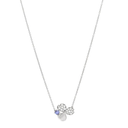 Tiffany Platinum Diamond Tanzanite Paper Flowers Pendant Necklace 1 of 4