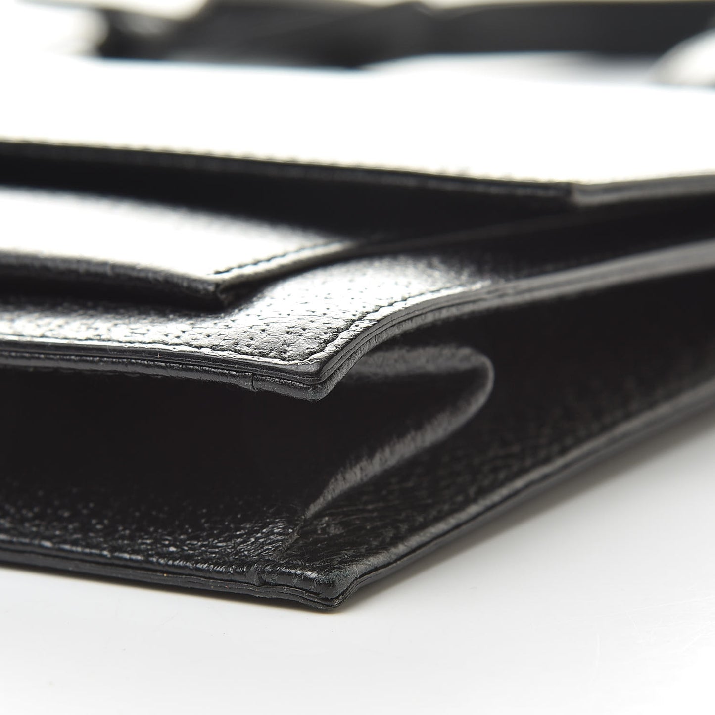 Pebbled Calfskin Top Handle Bag Black