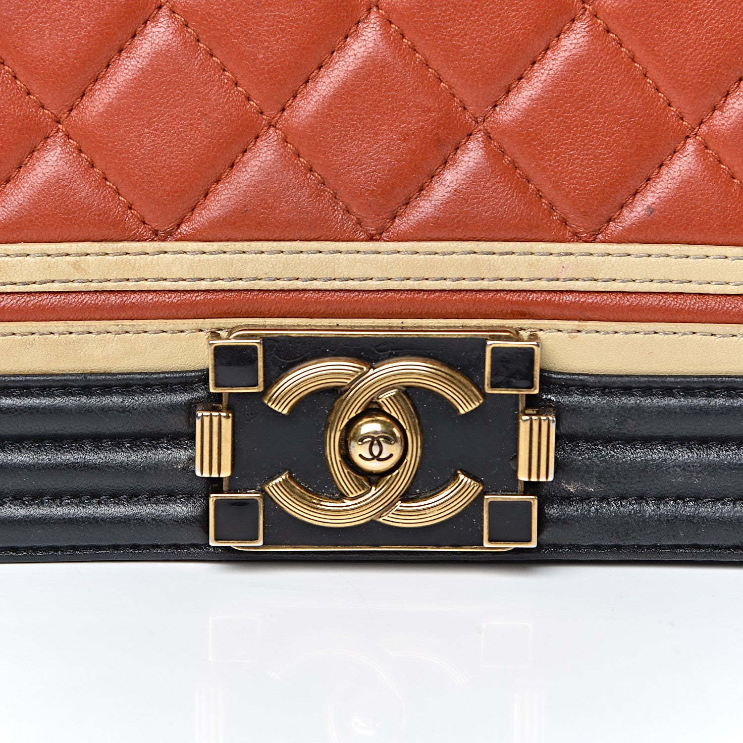 Chanel Lambskin Quilted Medium Crest Embellished Boy Flap Multicolor 8 of 17