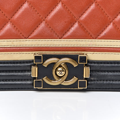 Chanel Lambskin Quilted Medium Crest Embellished Boy Flap Multicolor 8 of 17