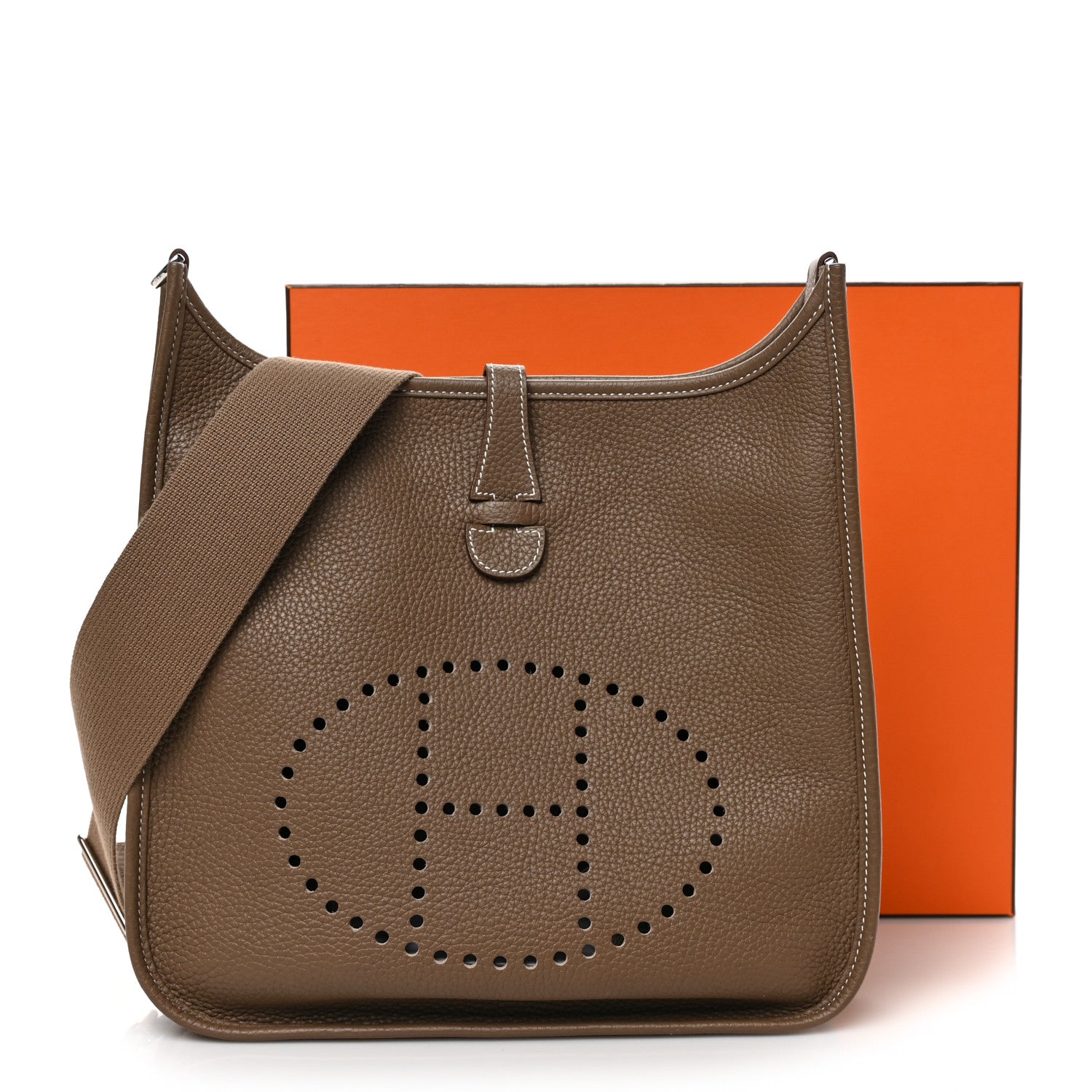 Hermes Taurillon Clemence Evelyne III PM Etoupe 10 of 10