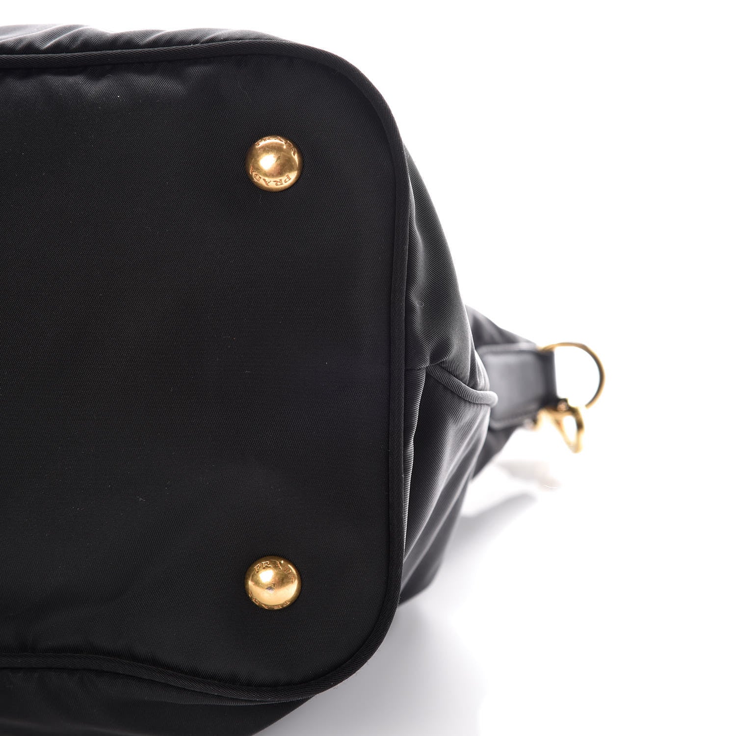 Prada Tessuto Nylon Soft Calf Tote Black 6 of 12