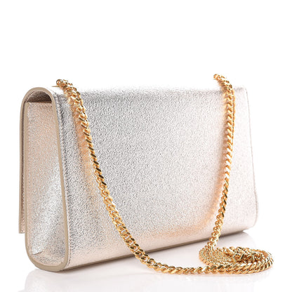 Saint Laurent Metallic Calfskin Medium Classic Monogram Kate Satchel Gold 3 of 9