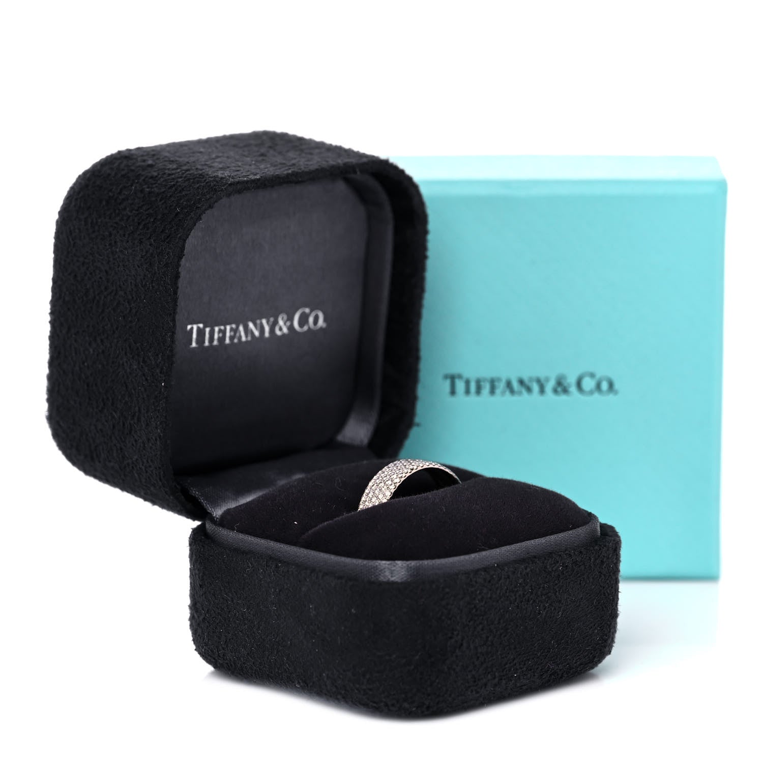 Tiffany 18K White Gold Diamond Metro Five-Row Ring 50 5.5 5 of 5