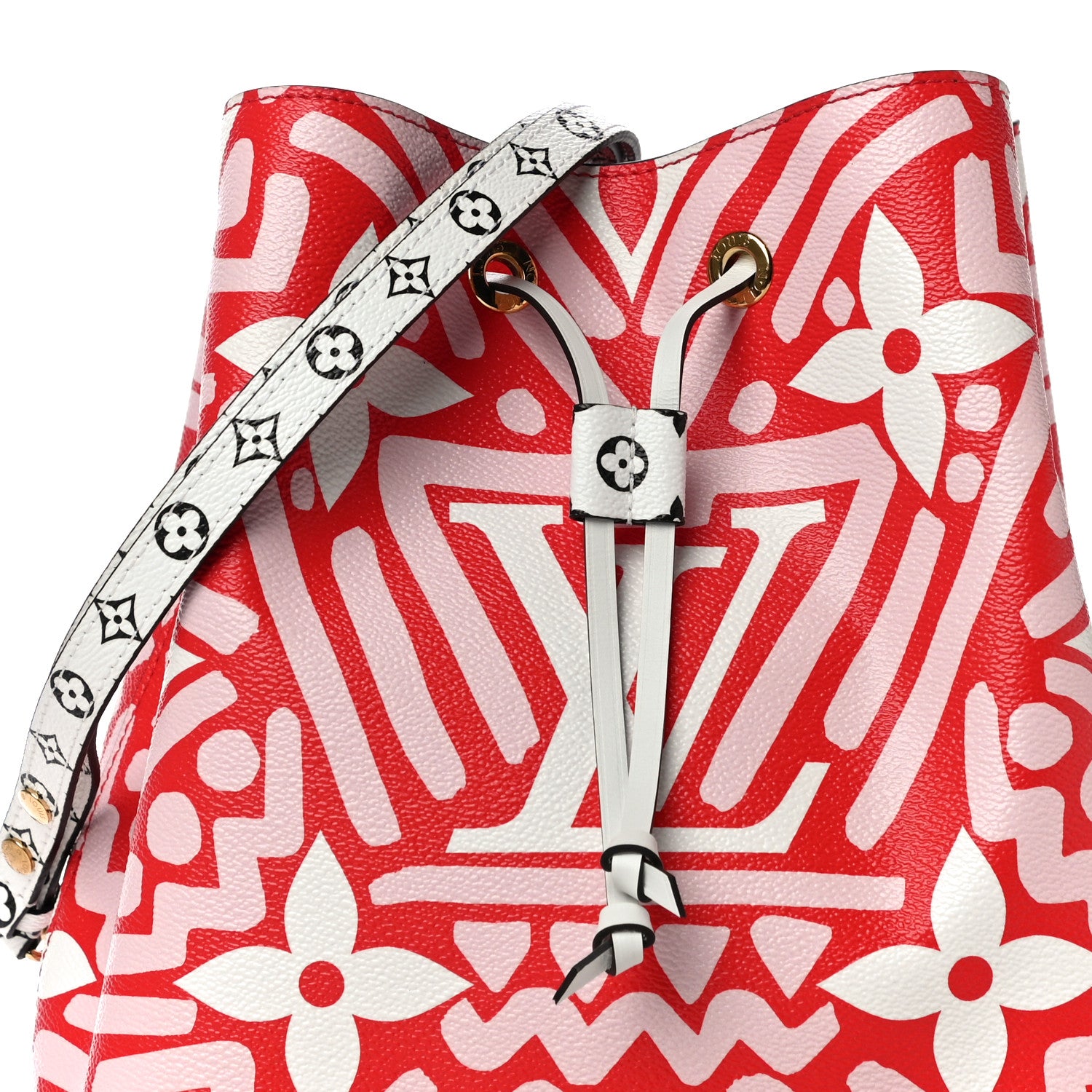 Louis Vuitton Monogram Giant Crafty NeoNoe MM Rouge Rose Creme 5 of 7