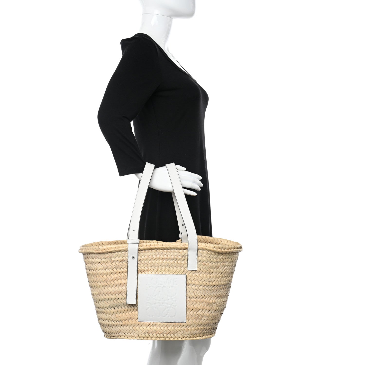 Loewe Raffia Basket Tote Bag Natural White 2 of 10