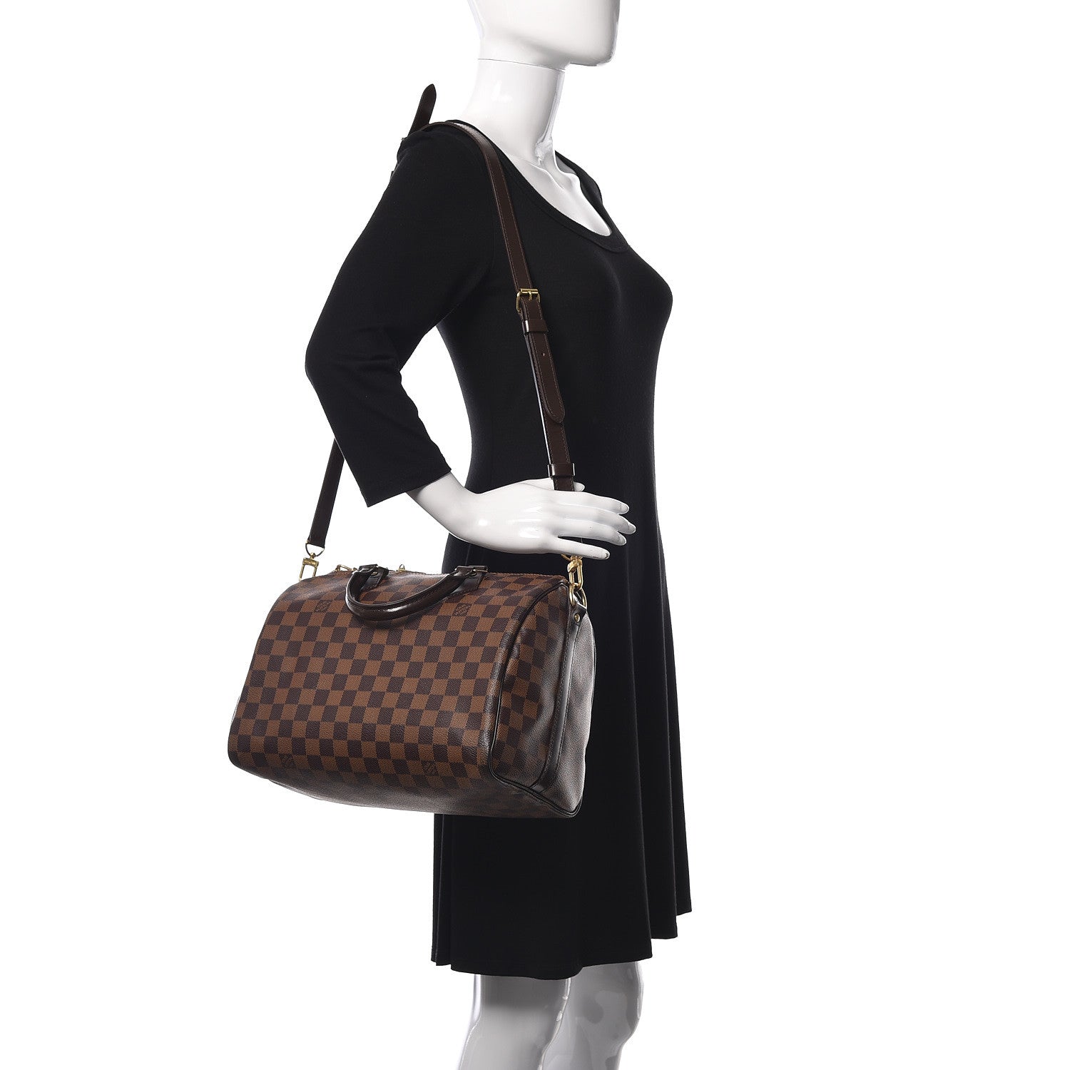 Louis Vuitton Damier Ebene Speedy Bandouliere 30 2 of 10