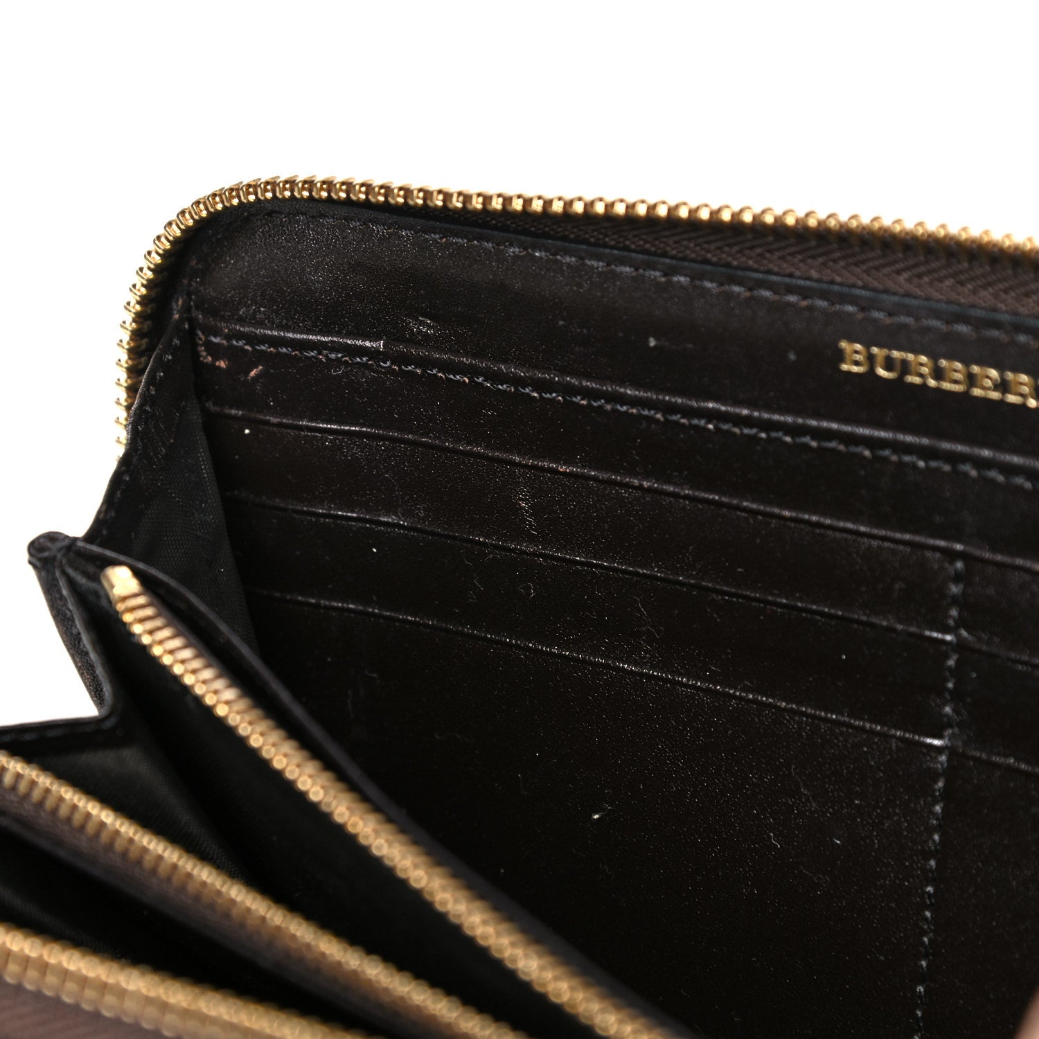 Burberry Haymarket Check Large Ziggy Zip Around Wallet Chocolate 13 of 18