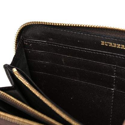 Burberry Haymarket Check Large Ziggy Zip Around Wallet Chocolate 13 of 18