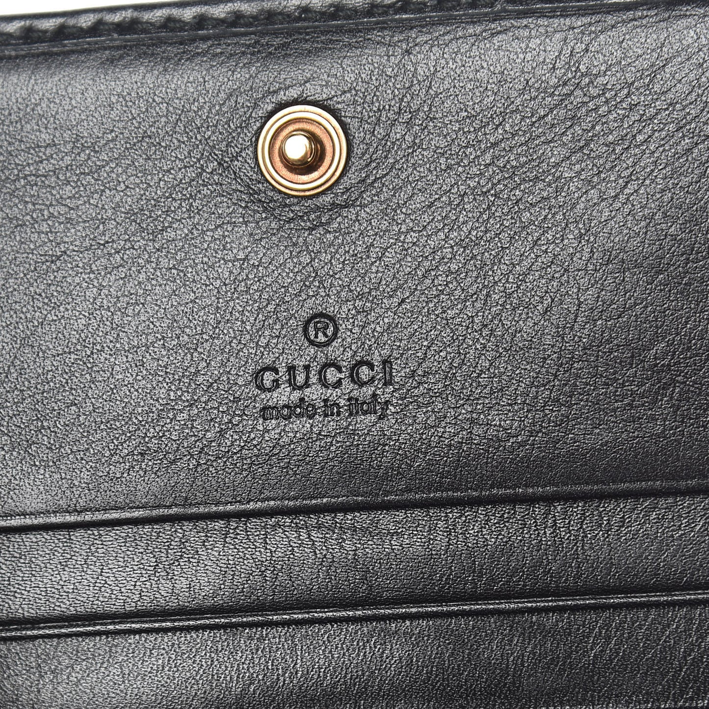 Calfskin Matelasse GG Marmont Card Case Wallet Black
