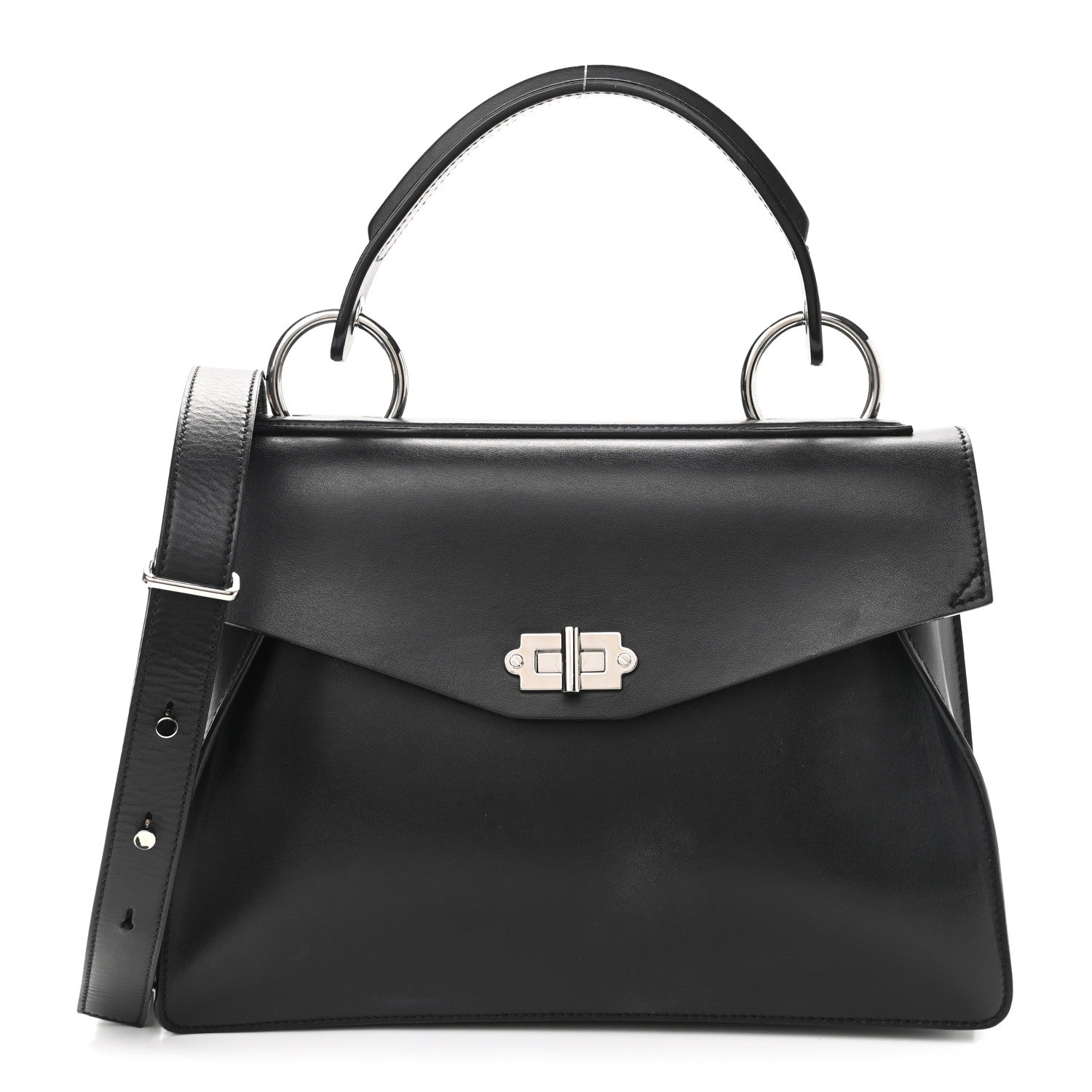 Proenza Schouler Calfskin Nubuck Medium Hava Top Handle Bag Black 1 of 9