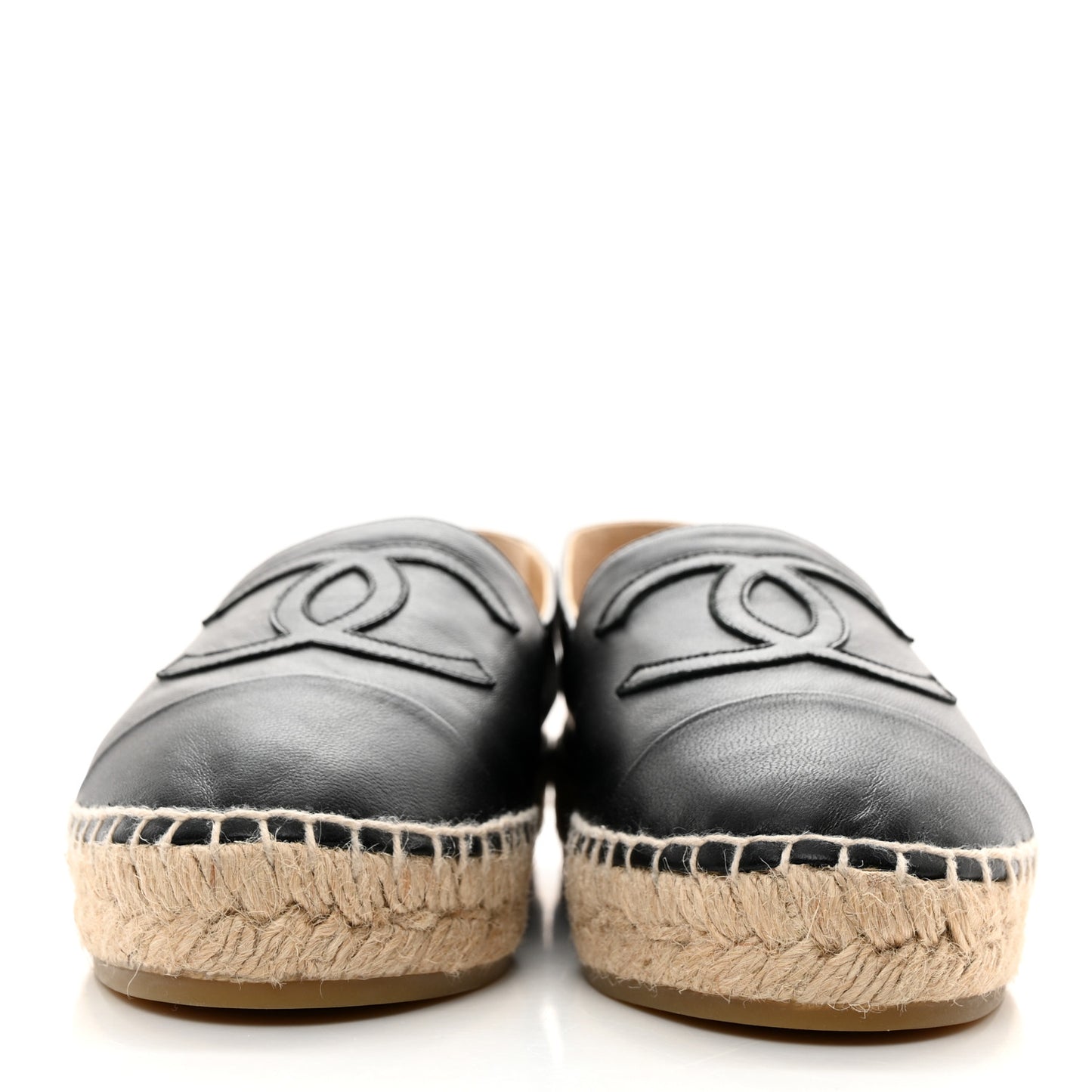 Lambskin CC Espadrilles 38 Black
