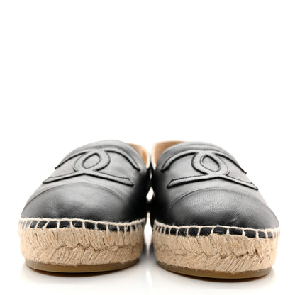 Chanel Lambskin CC Espadrilles 38 Black 2 of 9