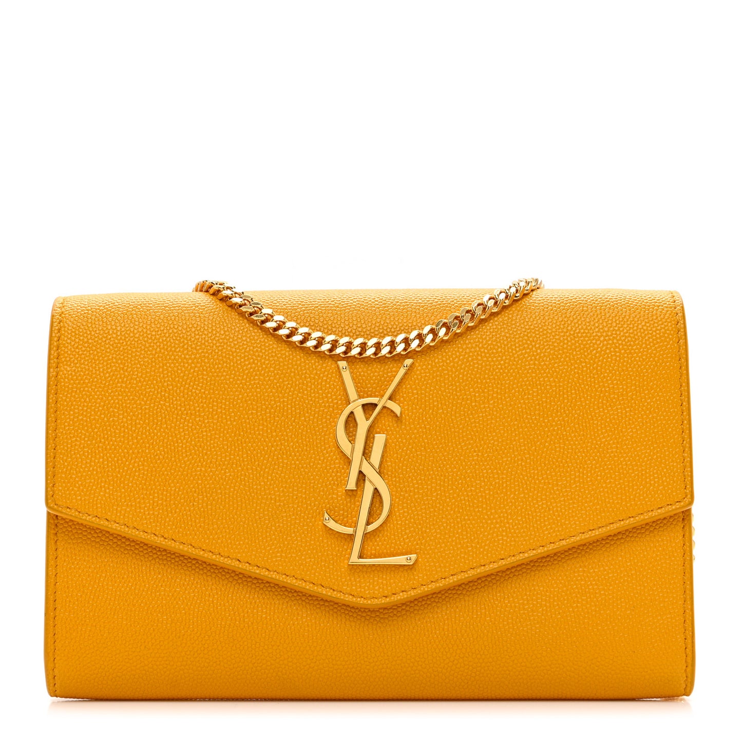 Grain De Poudre Monogram Uptown Chain Wallet Chartreuse