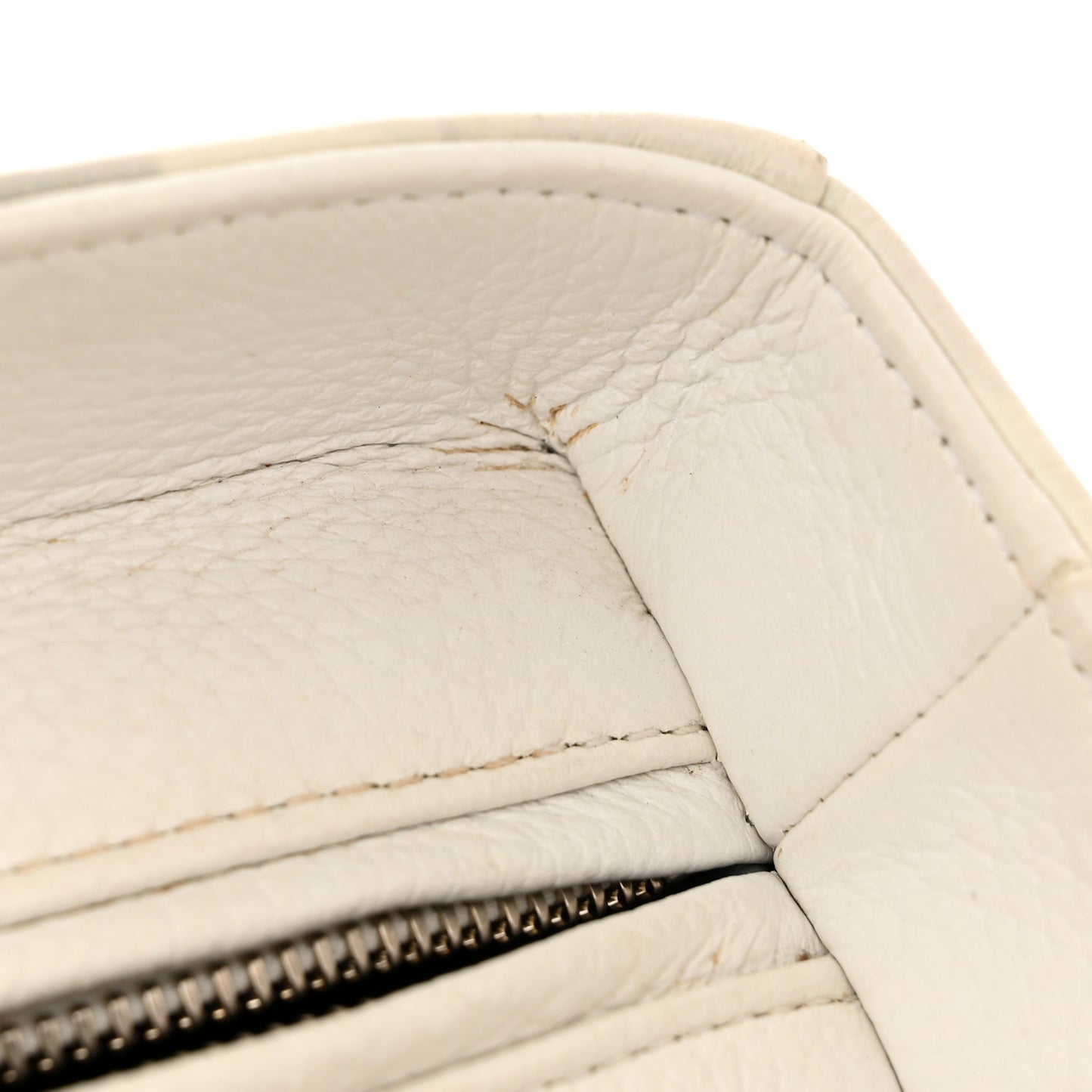 Deerskin Floral Printed Large Lady Dior White