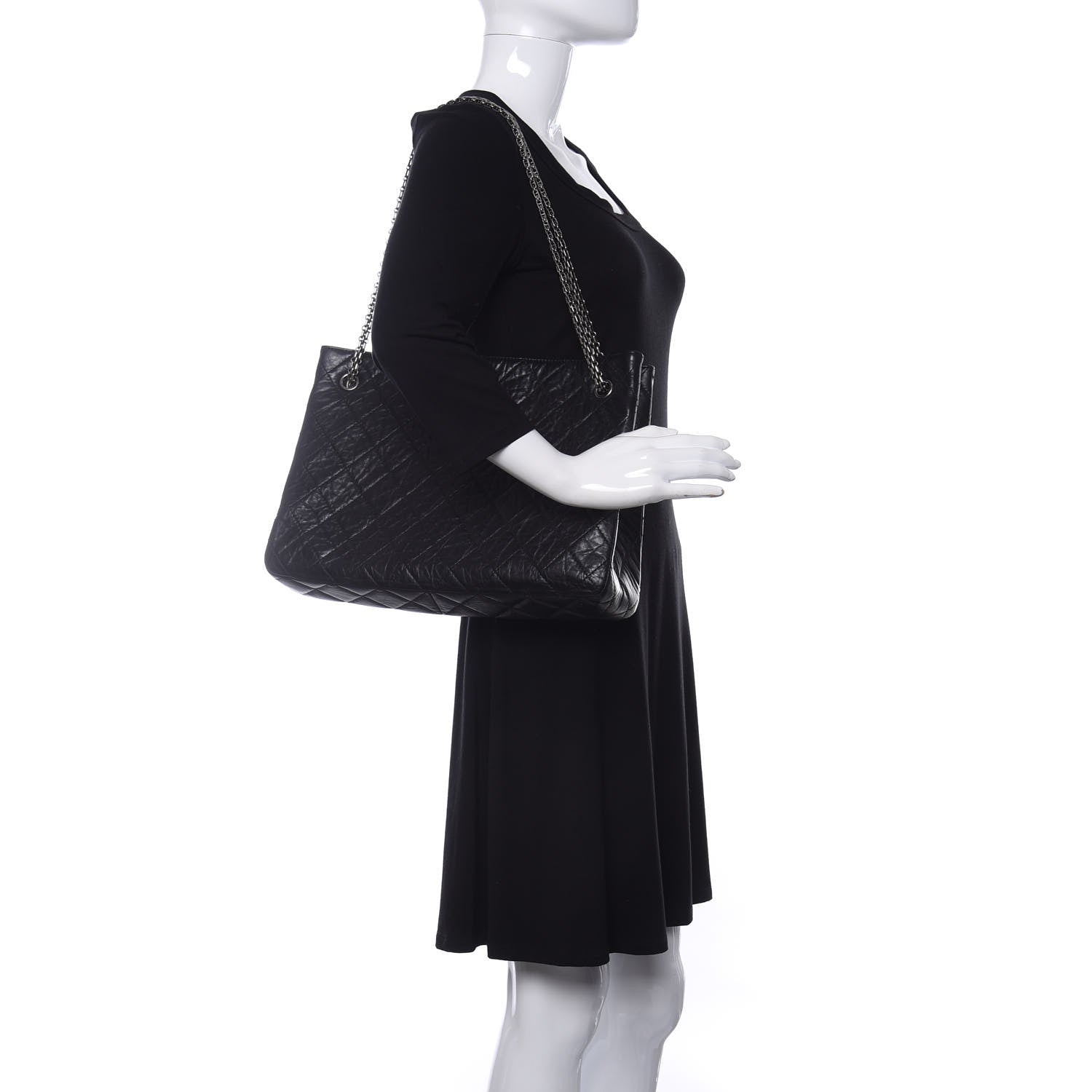Chanel Aged Calfskin Reissue 2.55 Tote Black 2 of 13