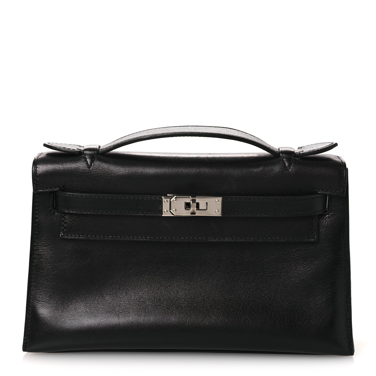 Hermes Evercalf Kelly Pochette Clutch Black 1 of 12