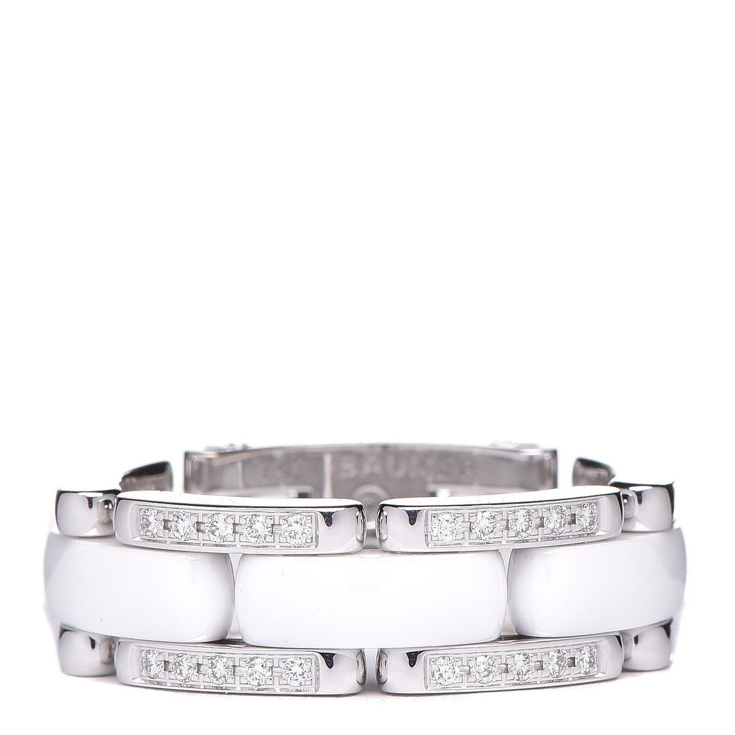 18K White Gold Ceramic Diamond Medium Ultra Ring White 49 4.75