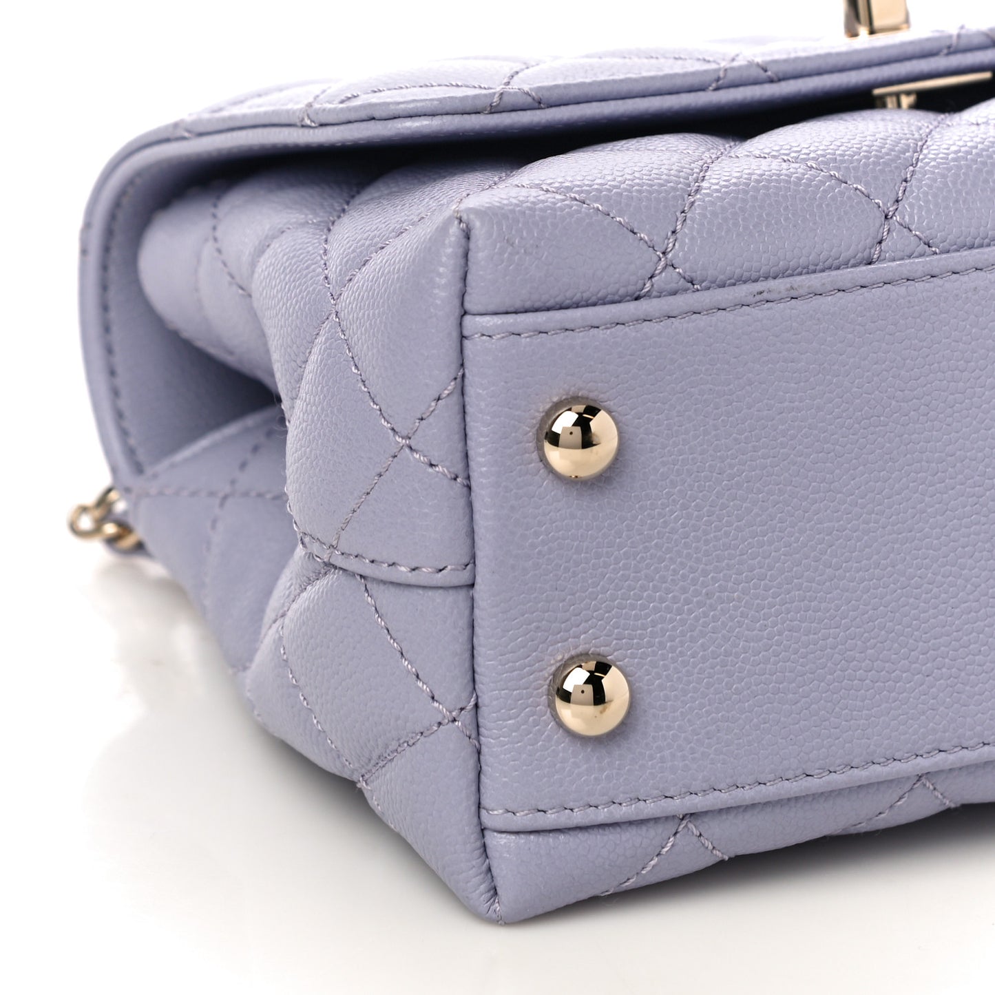 Caviar Quilted Extra Mini Coco Handle Flap Light Purple