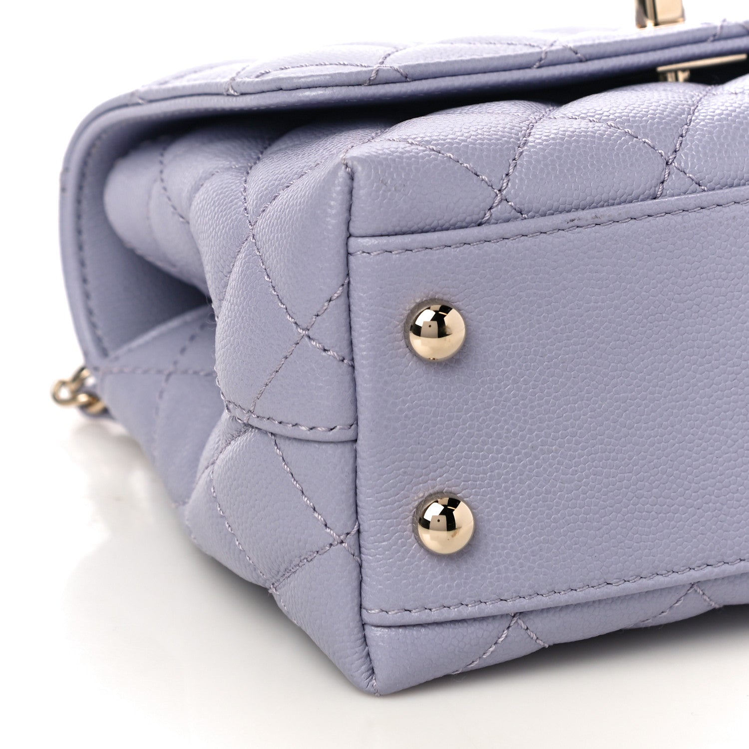 Chanel Caviar Quilted Extra Mini Coco Handle Flap Light Purple 8 of 10