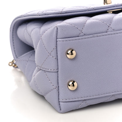 Chanel Caviar Quilted Extra Mini Coco Handle Flap Light Purple 8 of 10