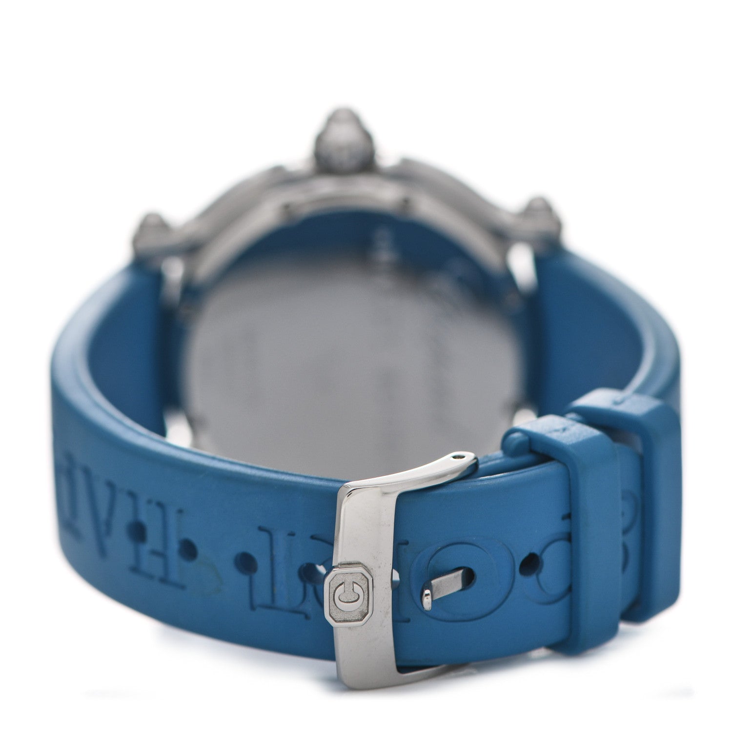 Chopard Stainless Steel Rubber Diamond 38mm Happy Sport Fish Quartz Watch Blue 3 of 5