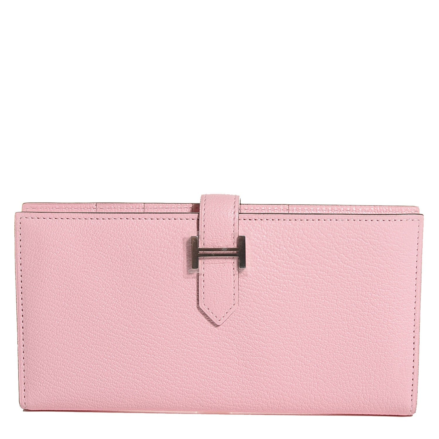 Hermes Chevre Mysore Bearn Gusset Wallet Rose Sakura 1 of 14