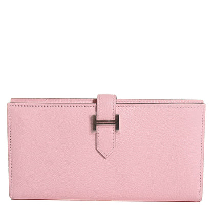 Hermes Chevre Mysore Bearn Gusset Wallet Rose Sakura 1 of 14