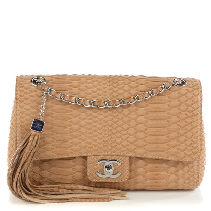 Chanel Python Medium Soho Tassel Flap Beige 1 of 8