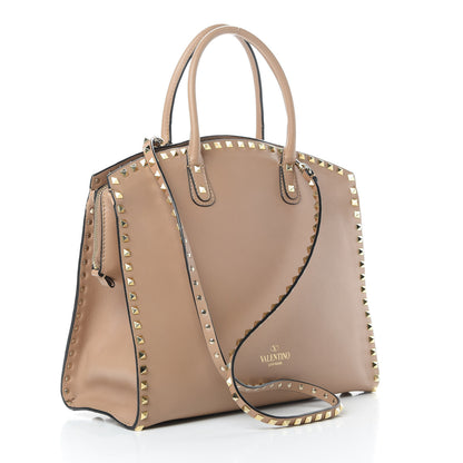 Valentino Garavani Vitello Rockstud Dome Shopper Alpaca 3 of 10