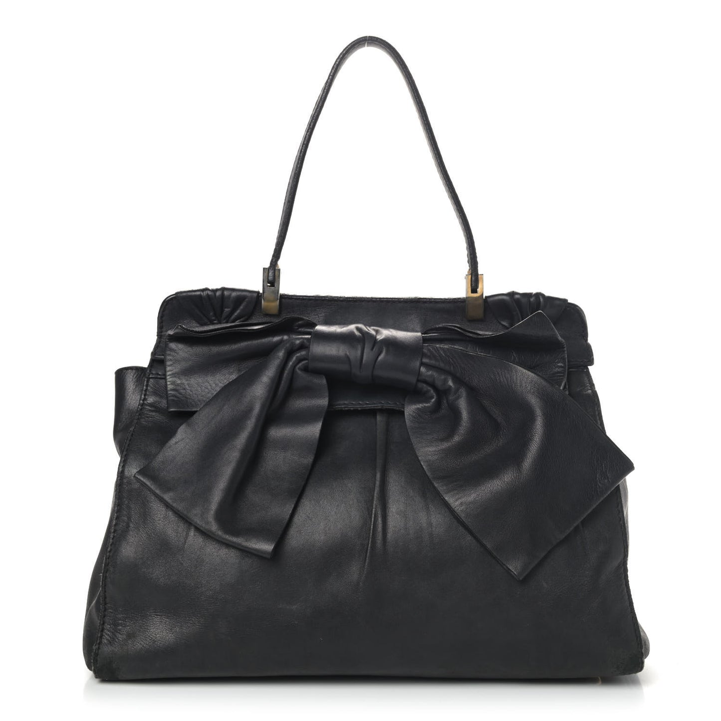 Nappa Bow Tote Black