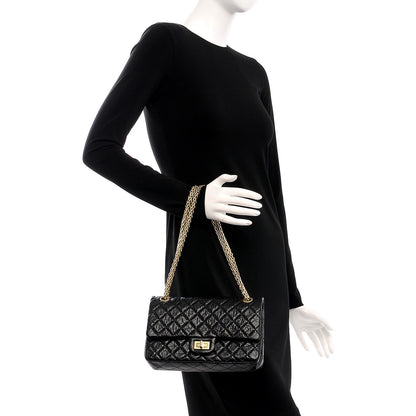 Chanel Aged Calfskin Quilted 2.55 Reissue 225 Flap Black 2 of 8