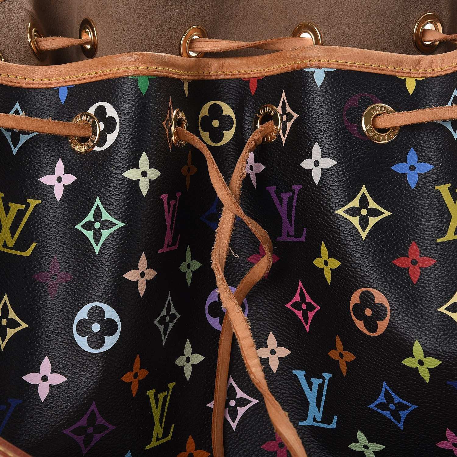 Louis Vuitton Monogram Multicolor Petit Noe Black 8 of 10